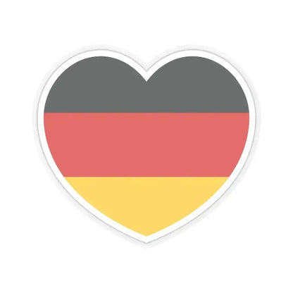 Heart Flag of Germany - STICKER Vinyl Kiss-Cut Decal 6 Inch Transparent - The Sticker Space