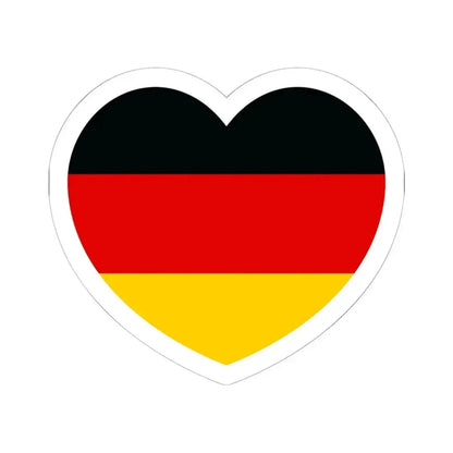 Heart Flag of Germany - STICKER Vinyl Kiss-Cut Decal 6 Inch White - The Sticker Space