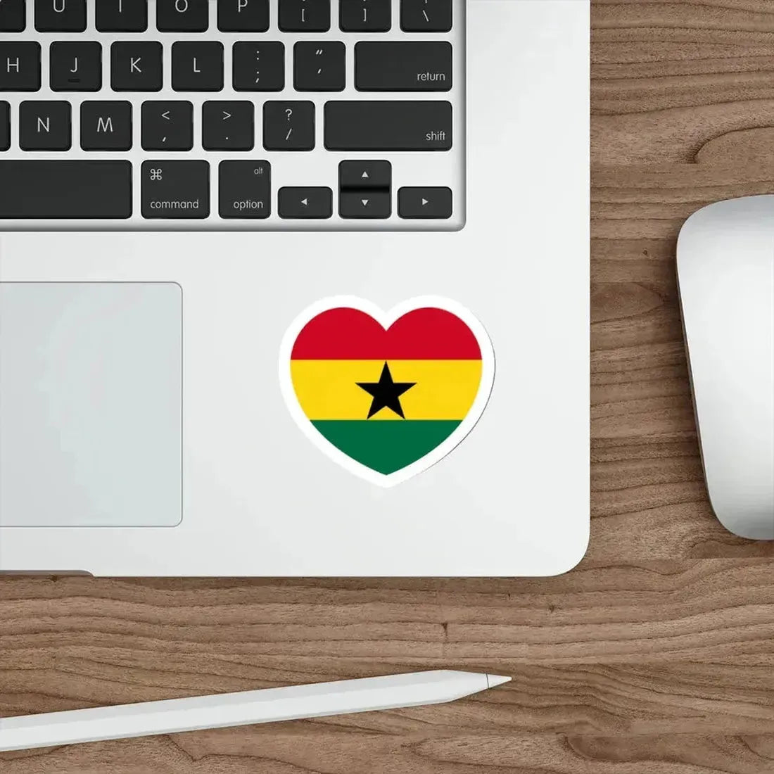 Heart Flag of Ghana - STICKER Vinyl Die-Cut Decal - The Sticker Space