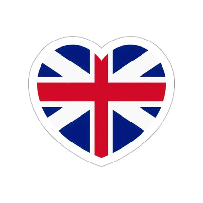 Heart Flag of Great Britain 1707-1800 - STICKER Vinyl Die-Cut Decal White Die-Cut 2 Inch - The Sticker Space