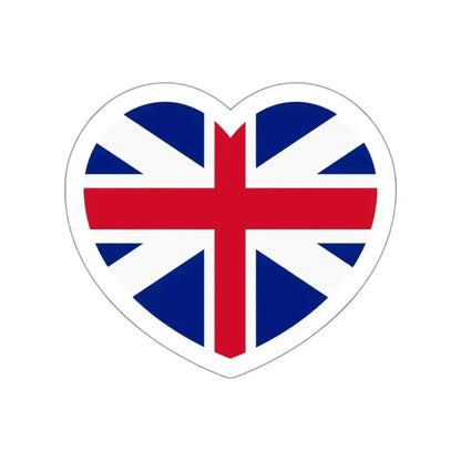 Heart Flag of Great Britain 1707-1800 - STICKER Vinyl Die-Cut Decal White Die-Cut 3 Inch - The Sticker Space