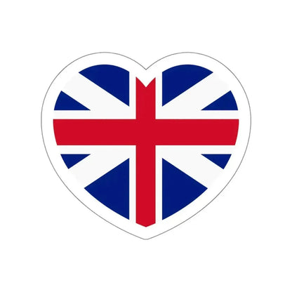 Heart Flag of Great Britain 1707-1800 - STICKER Vinyl Die-Cut Decal White Die-Cut 5 Inch - The Sticker Space