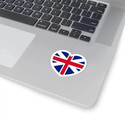 Heart Flag of Great Britain 1707-1800 - STICKER Vinyl Kiss-Cut Decal - The Sticker Space