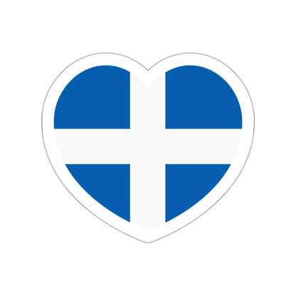 Heart Flag of Greece 1822-1978 - STICKER Vinyl Die-Cut Decal-White-The Sticker Space