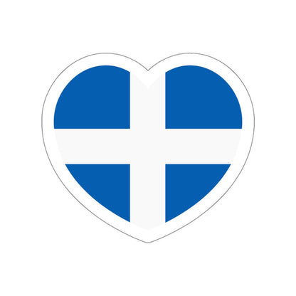 Heart Flag of Greece 1822-1978 - STICKER Vinyl Die-Cut Decal-White-The Sticker Space