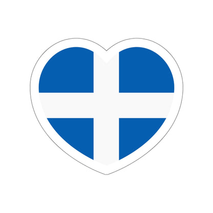 Heart Flag of Greece 1822-1978 - STICKER Vinyl Die-Cut Decal-White-The Sticker Space