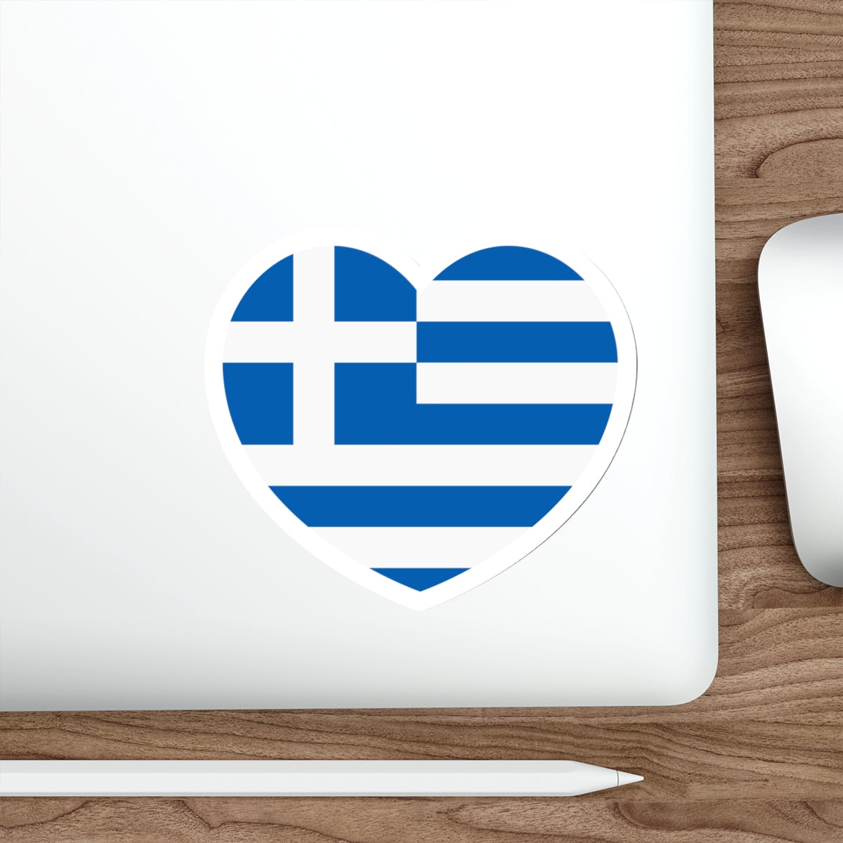 Heart Flag of Greece - STICKER Vinyl Die-Cut Decal-The Sticker Space