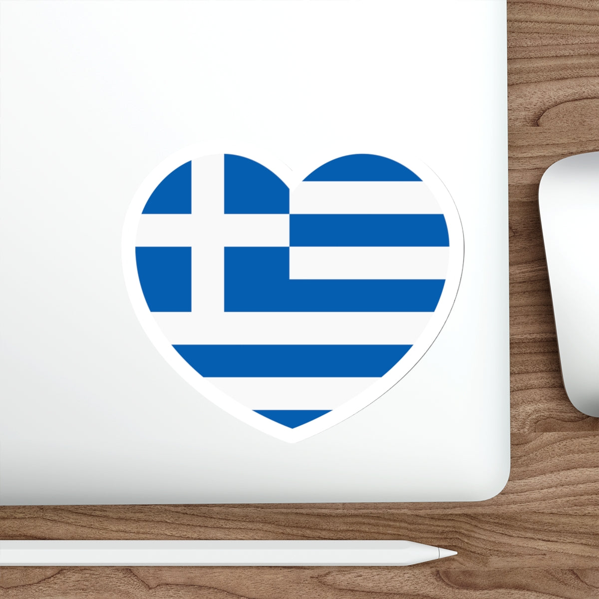 Heart Flag of Greece - STICKER Vinyl Die-Cut Decal-The Sticker Space