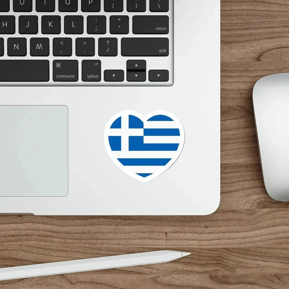 Heart Flag of Greece - STICKER Vinyl Die-Cut Decal - The Sticker Space