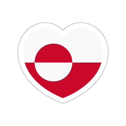 Heart Flag of Greenland - STICKER Vinyl Die-Cut Decal White Die-Cut 4 Inch - The Sticker Space