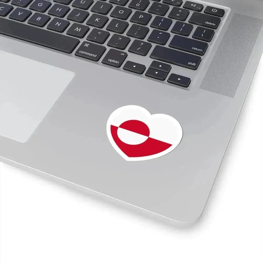 Heart Flag of Greenland - STICKER Vinyl Kiss-Cut Decal - The Sticker Space