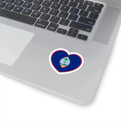 Heart Flag of Guam - STICKER Vinyl Kiss-Cut Decal - The Sticker Space
