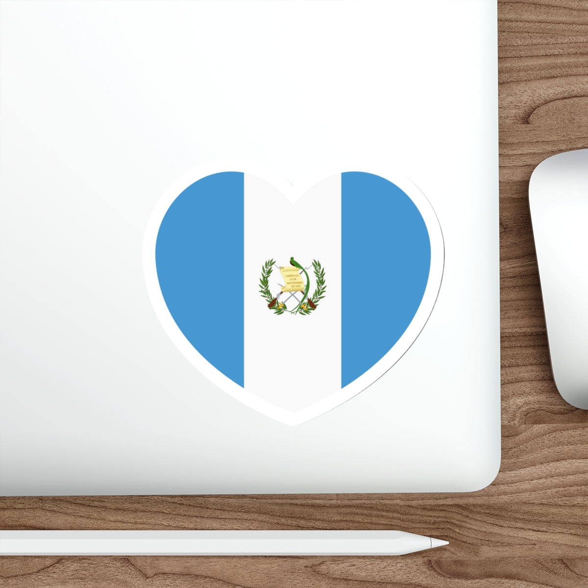 Heart Flag of Guatemala - STICKER Vinyl Die-Cut Decal-The Sticker Space