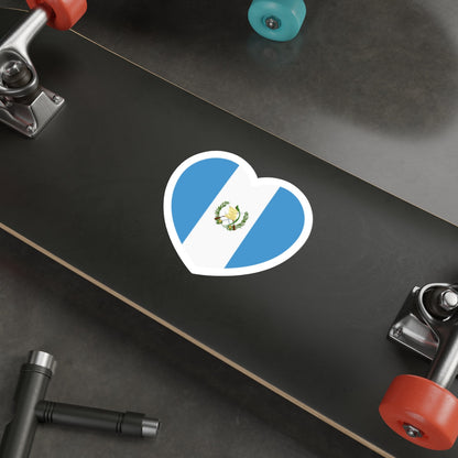 Heart Flag of Guatemala - STICKER Vinyl Die-Cut Decal-The Sticker Space