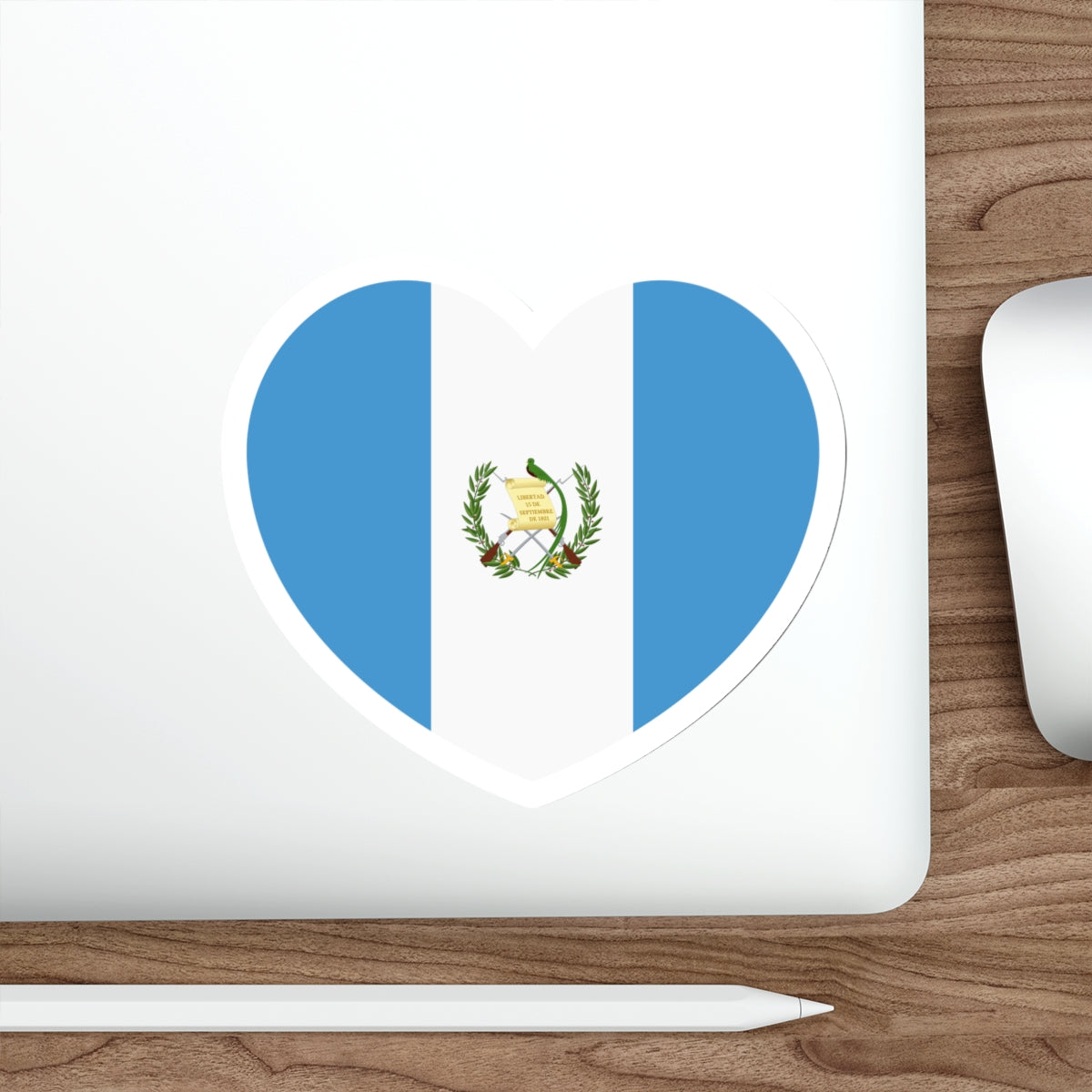 Heart Flag of Guatemala - STICKER Vinyl Die-Cut Decal-The Sticker Space