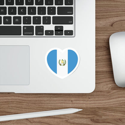 Heart Flag of Guatemala - STICKER Vinyl Die-Cut Decal-The Sticker Space