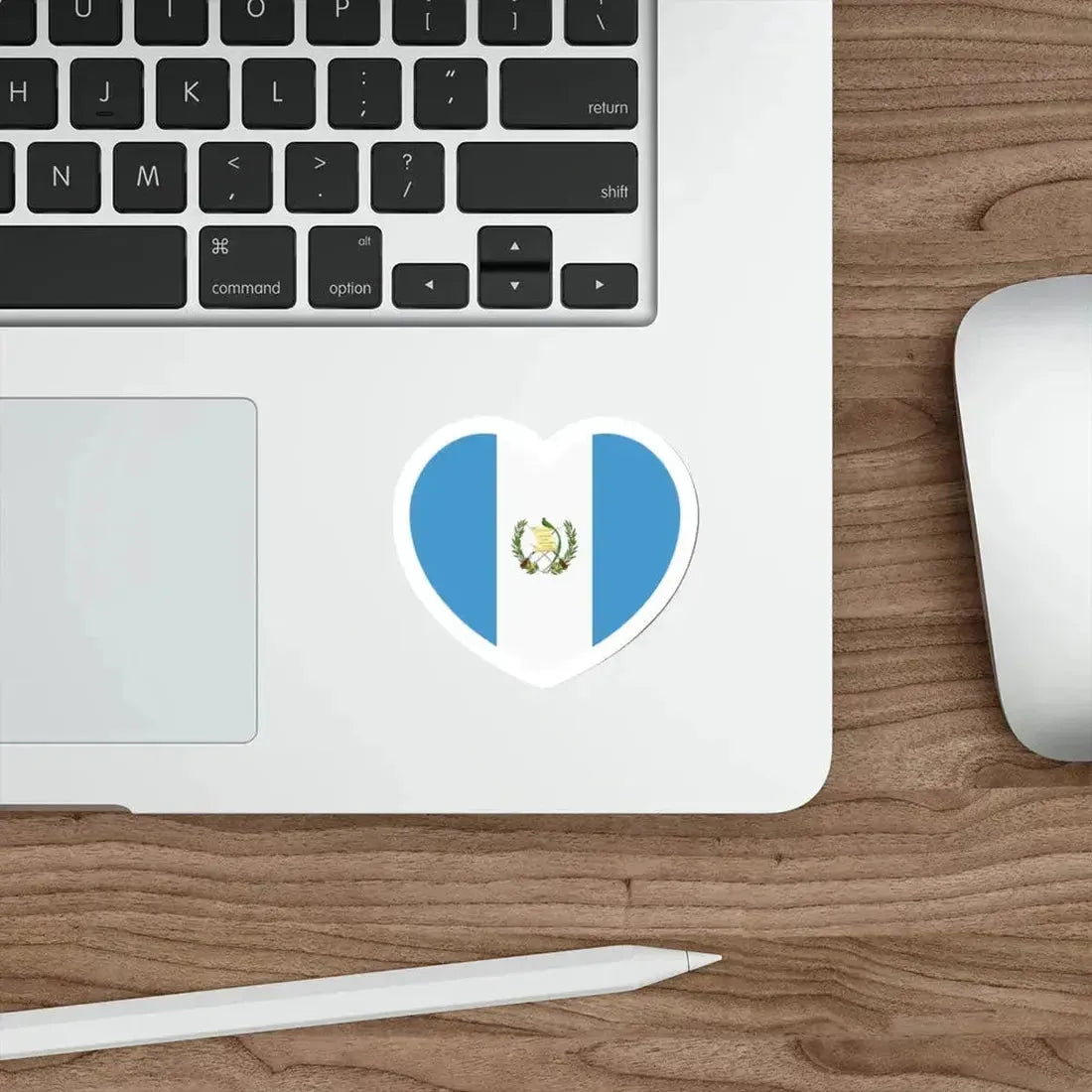 Heart Flag of Guatemala - STICKER Vinyl Die-Cut Decal - The Sticker Space