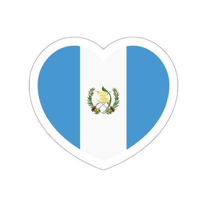 Heart Flag of Guatemala - STICKER Vinyl Die-Cut Decal-White-The Sticker Space