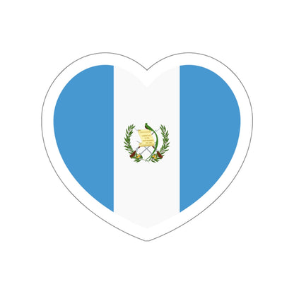 Heart Flag of Guatemala - STICKER Vinyl Die-Cut Decal-White-The Sticker Space