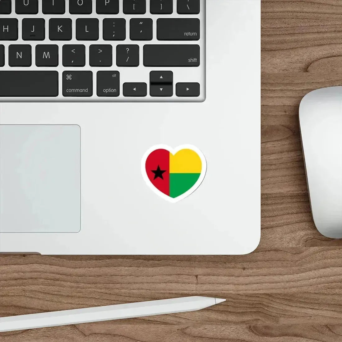 Heart Flag of Guinea-Bissau - STICKER Vinyl Die-Cut Decal - The Sticker Space