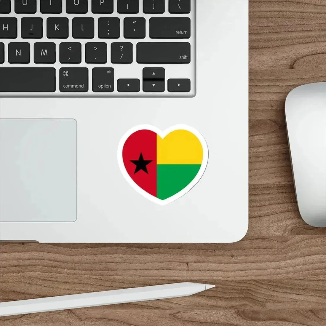 Heart Flag of Guinea-Bissau - STICKER Vinyl Die-Cut Decal - The Sticker Space
