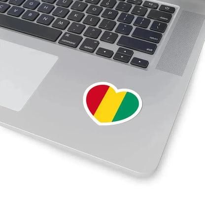 Heart Flag of Guinea - STICKER Vinyl Kiss-Cut Decal - The Sticker Space