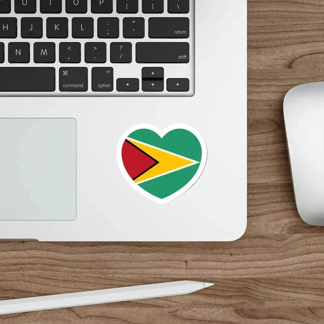 Heart Flag of Guyana - STICKER Vinyl Die-Cut Decal - The Sticker Space