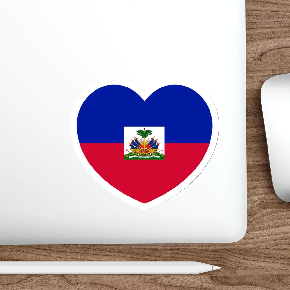 Heart Flag of Haiti - STICKER Vinyl Die-Cut Decal-The Sticker Space