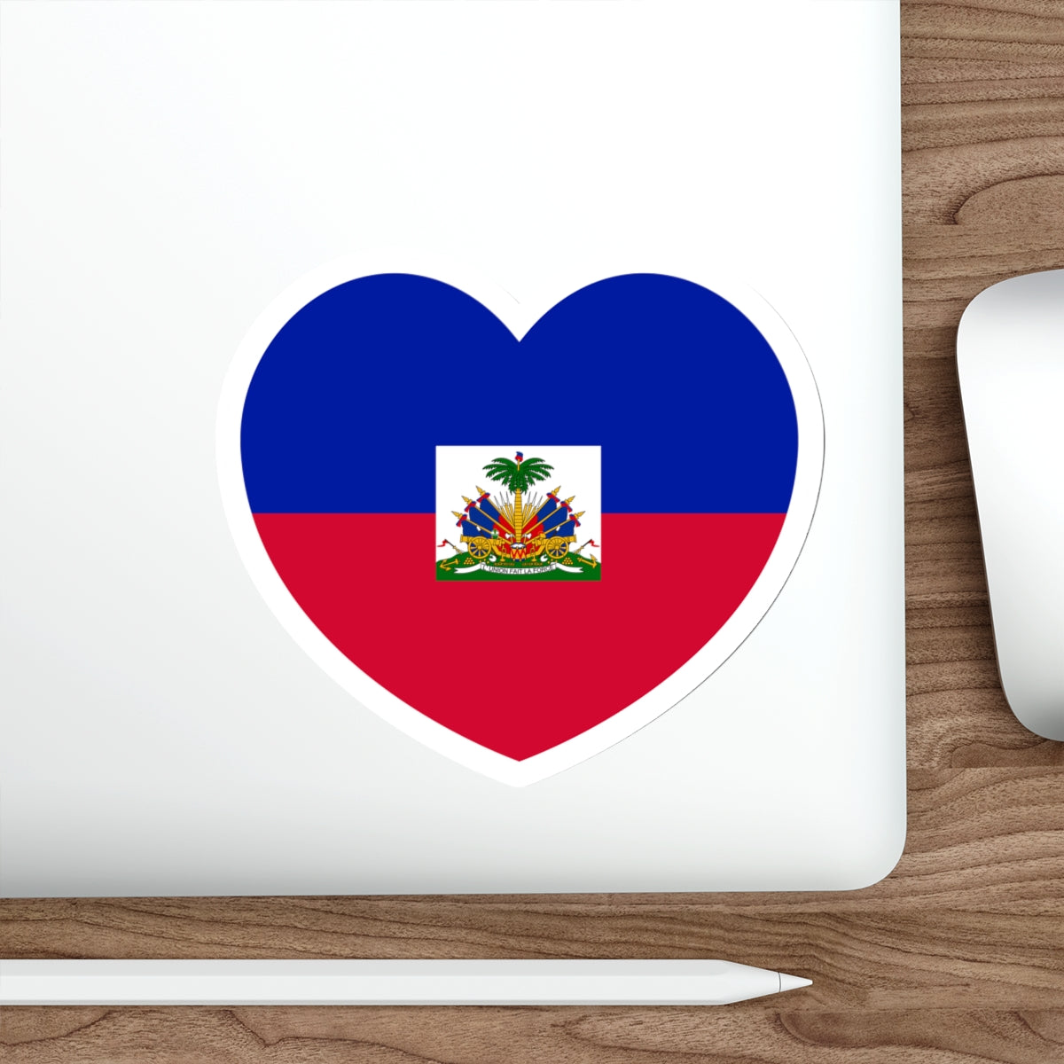 Heart Flag of Haiti - STICKER Vinyl Die-Cut Decal-The Sticker Space