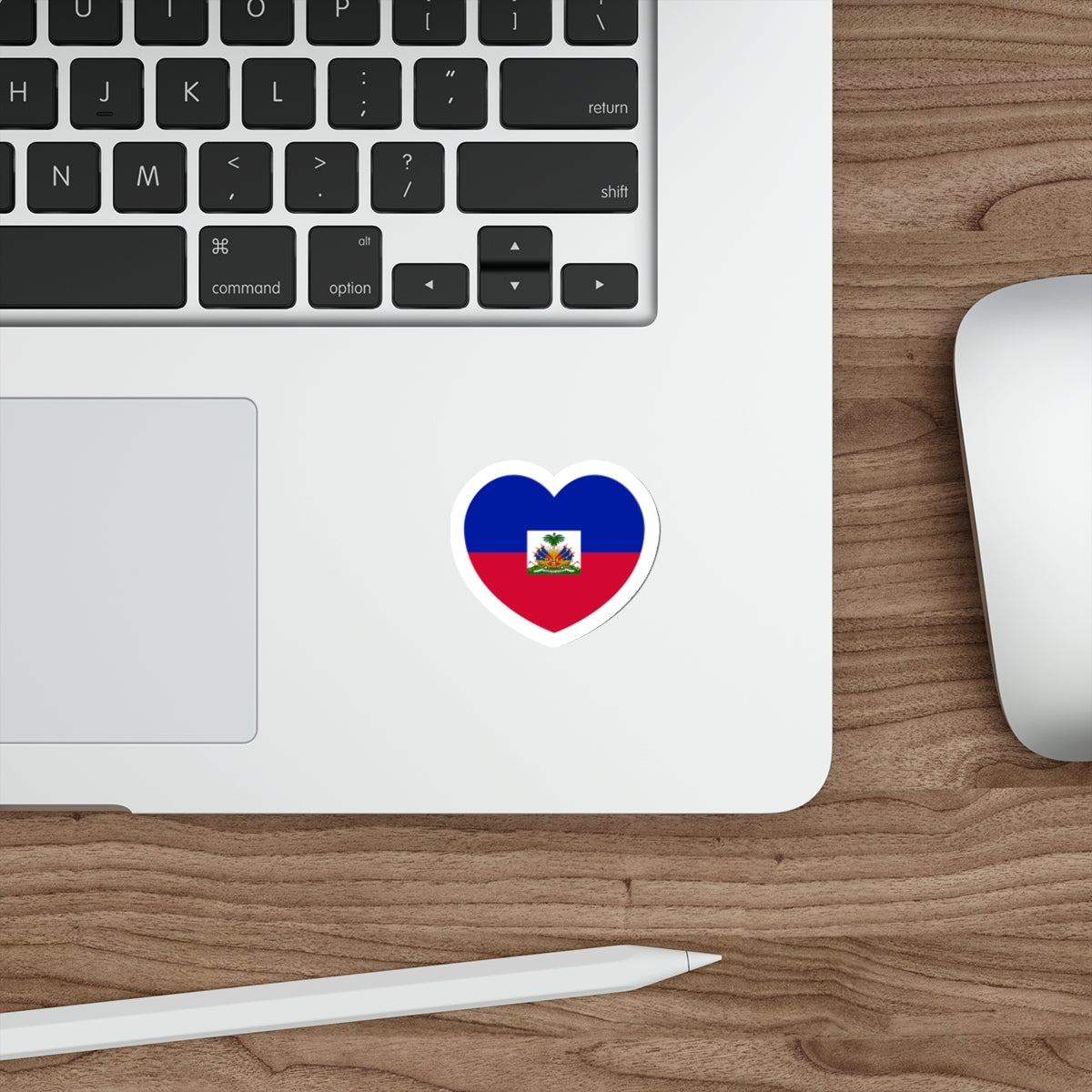 Heart Flag of Haiti - STICKER Vinyl Die-Cut Decal-The Sticker Space