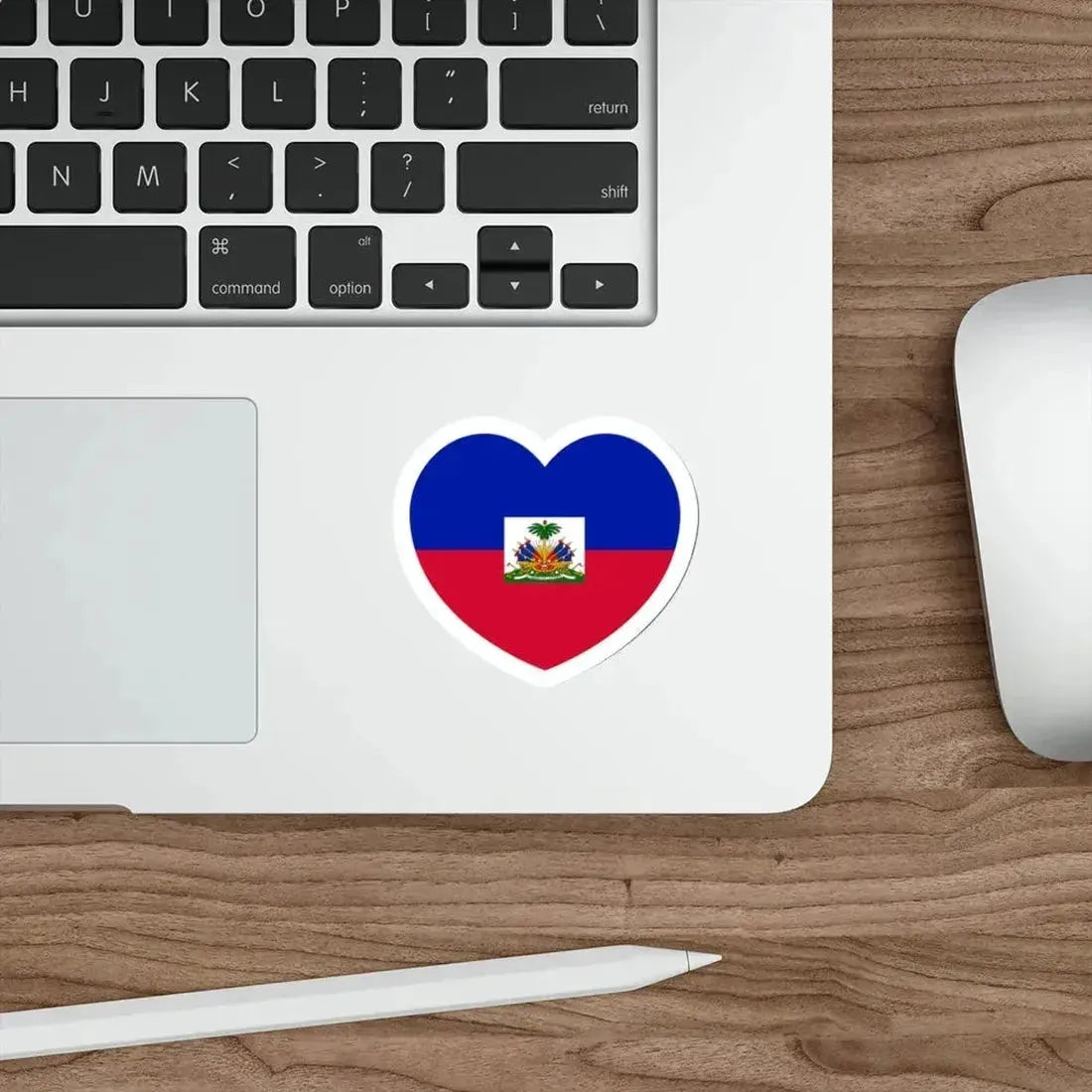 Heart Flag of Haiti - STICKER Vinyl Die-Cut Decal - The Sticker Space