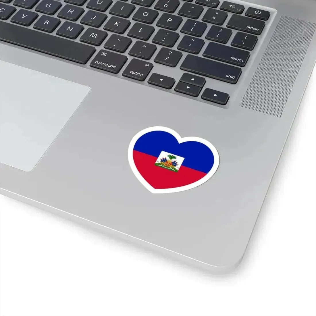 Heart Flag of Haiti - STICKER Vinyl Kiss-Cut Decal - The Sticker Space