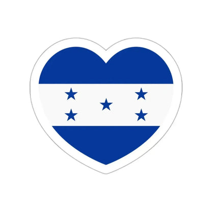 Heart Flag of Honduras 1949-2022 - STICKER Vinyl Die-Cut Decal White Die-Cut 2 Inch - The Sticker Space