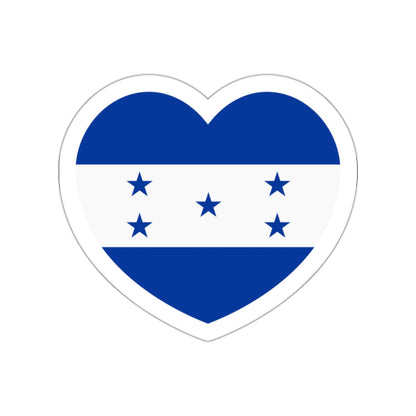 Heart Flag of Honduras 1949-2022 - STICKER Vinyl Die-Cut Decal-White-The Sticker Space