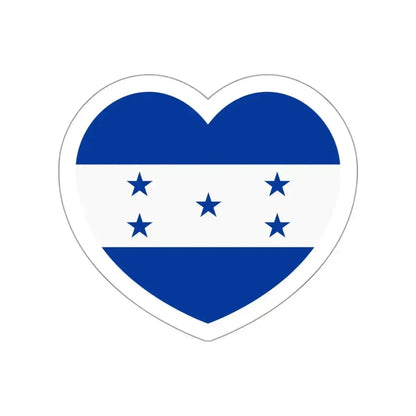 Heart Flag of Honduras 1949-2022 - STICKER Vinyl Die-Cut Decal White Die-Cut 3 Inch - The Sticker Space
