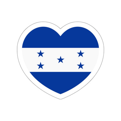 Heart Flag of Honduras 1949-2022 - STICKER Vinyl Die-Cut Decal-White-The Sticker Space