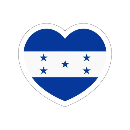 Heart Flag of Honduras 1949-2022 - STICKER Vinyl Die-Cut Decal White Die-Cut 6 Inch - The Sticker Space