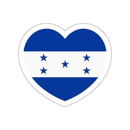 Heart Flag of Honduras 1949-2022 - STICKER Vinyl Die-Cut Decal-White-The Sticker Space