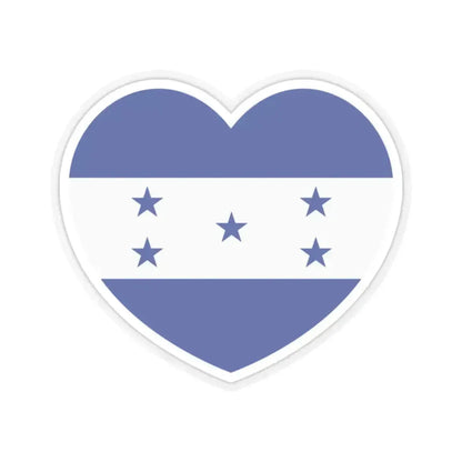 Heart Flag of Honduras 1949-2022 - STICKER Vinyl Kiss-Cut Decal 2 Inch Transparent - The Sticker Space