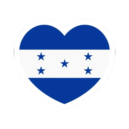 Heart Flag of Honduras 1949-2022 - STICKER Vinyl Kiss-Cut Decal 2 Inch White - The Sticker Space