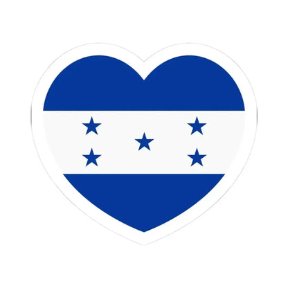 Heart Flag of Honduras 1949-2022 - STICKER Vinyl Kiss-Cut Decal 3 Inch White - The Sticker Space