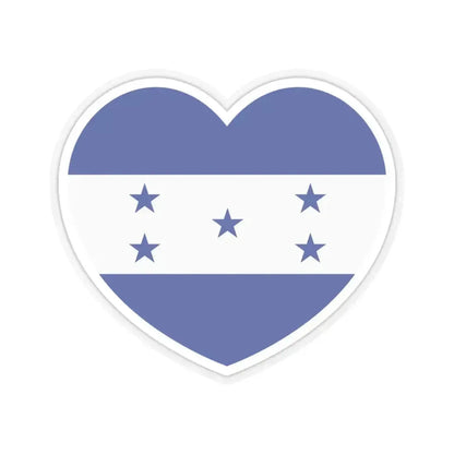 Heart Flag of Honduras 1949-2022 - STICKER Vinyl Kiss-Cut Decal 4 Inch Transparent - The Sticker Space