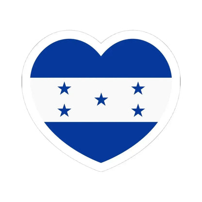 Heart Flag of Honduras 1949-2022 - STICKER Vinyl Kiss-Cut Decal 4 Inch White - The Sticker Space