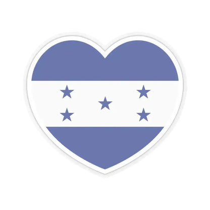 Heart Flag of Honduras 1949-2022 - STICKER Vinyl Kiss-Cut Decal 6 Inch Transparent - The Sticker Space
