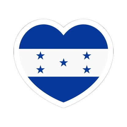Heart Flag of Honduras 1949-2022 - STICKER Vinyl Kiss-Cut Decal 6 Inch White - The Sticker Space