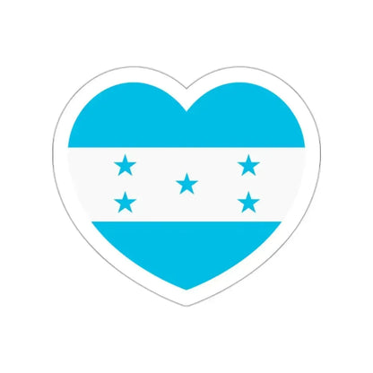 Heart Flag of Honduras - STICKER Vinyl Die-Cut Decal White Die-Cut 2 Inch - The Sticker Space