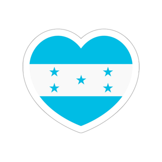 Heart Flag of Honduras - STICKER Vinyl Die-Cut Decal-White-The Sticker Space