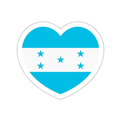 Heart Flag of Honduras - STICKER Vinyl Die-Cut Decal White Die-Cut 3 Inch - The Sticker Space