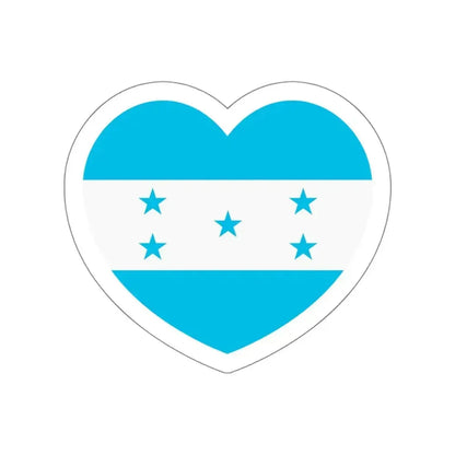 Heart Flag of Honduras - STICKER Vinyl Die-Cut Decal White Die-Cut 6 Inch - The Sticker Space