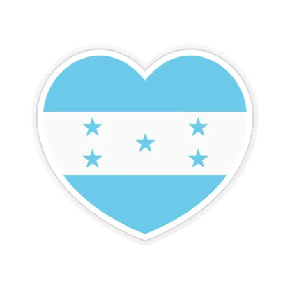 Heart Flag of Honduras - STICKER Vinyl Kiss-Cut Decal 2 Inch Transparent - The Sticker Space